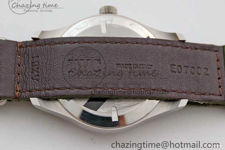 MIROTIME 0126 FastDry Mark XVIII “TRIBUTE TO MARK XI” IW327007 M+F 1:1 Best Edition Black Dial on Green Nylon Strap A 7050